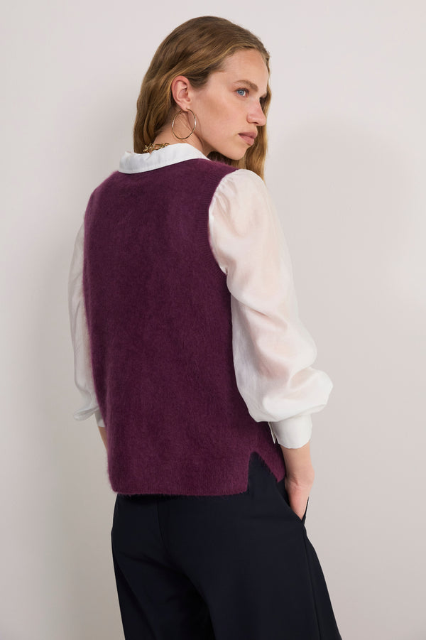 Cath x WYSE Tory Brushed Tank - Aubergine