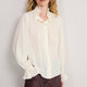 Cath x WYSE Victoria Tie Neck Silk Blouse - Ivory