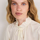 Cath x WYSE Victoria Tie Neck Silk Blouse - Ivory
