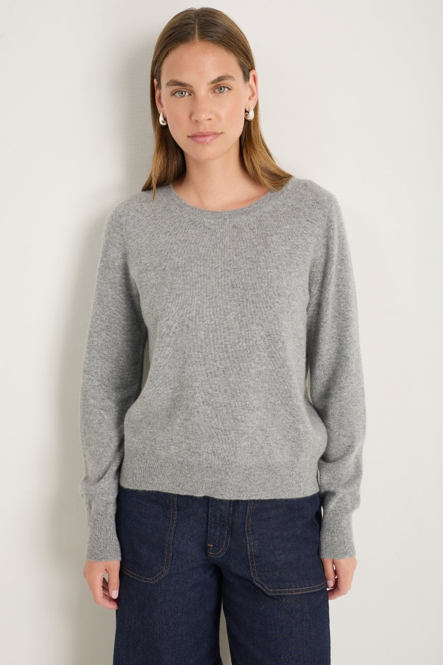 Catrin Cashmere Jumper - Charcoal Grey Marl