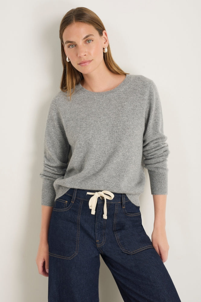 Catrin Cashmere Jumper - Charcoal Grey Marl