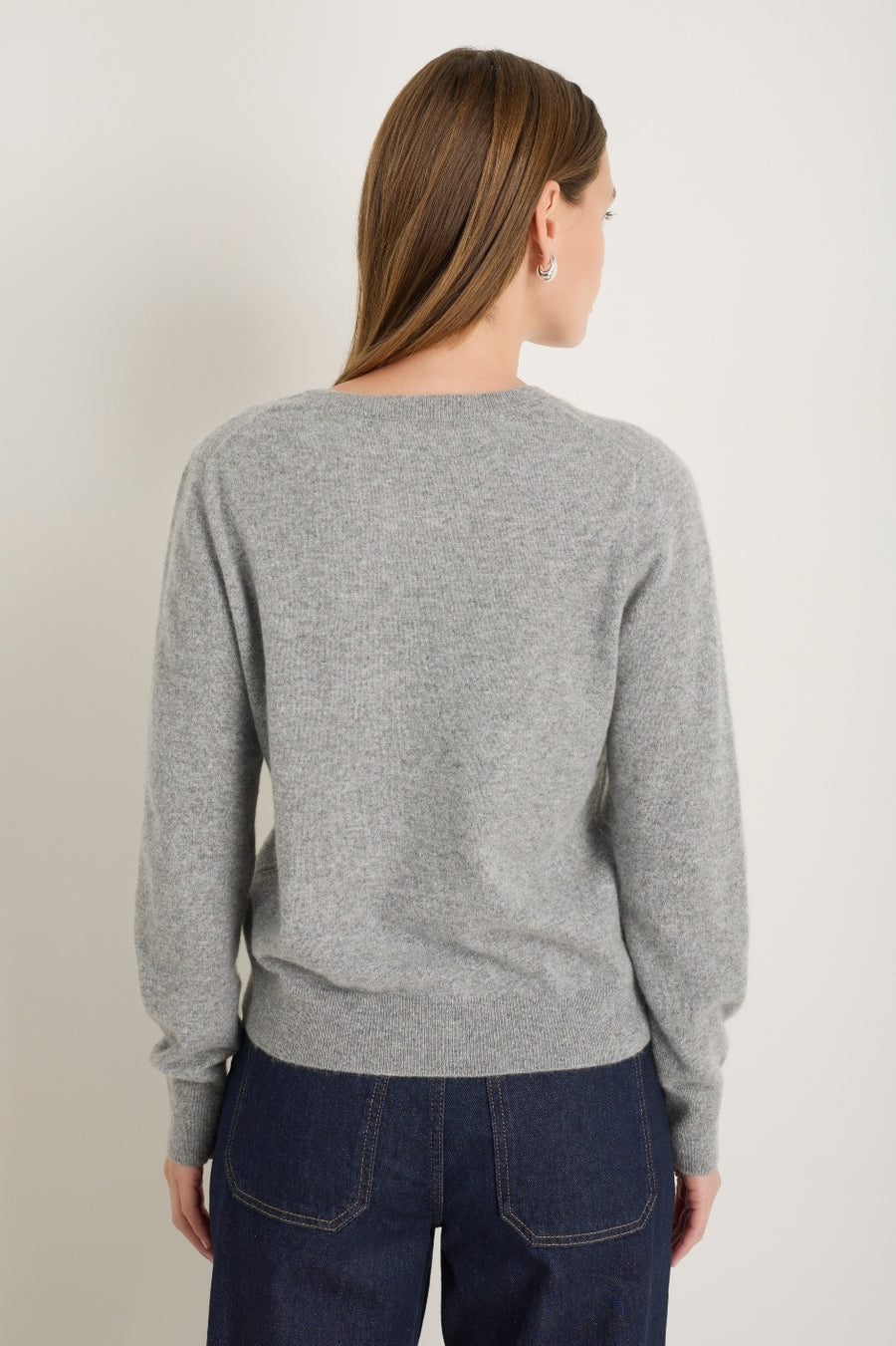 Catrin Cashmere Jumper - Charcoal Grey Marl