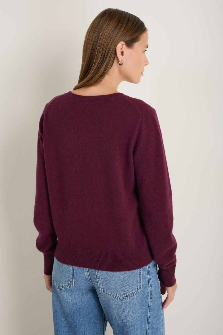 Catrin Cashmere Jumper - Deep Fig
