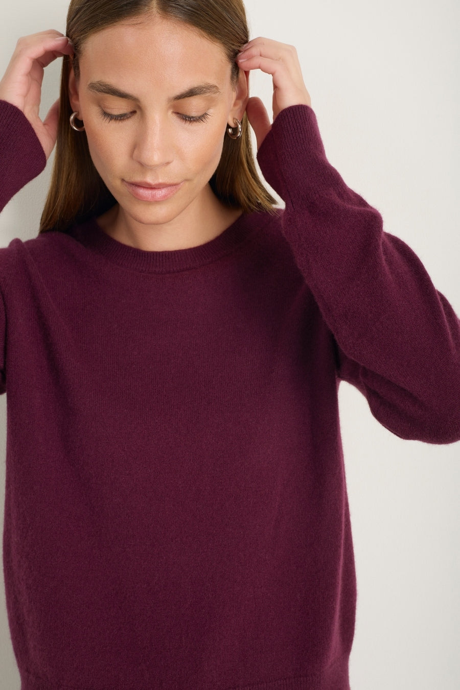 Catrin Cashmere Jumper - Deep Fig