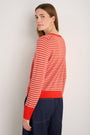 Catrin Jumper - Bitter Orange/Oat Micro Stripe