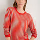 Catrin Jumper - Bitter Orange/Oat Micro Stripe