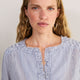Cecelie Blouse - Blue/Ivory Stripe