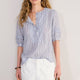 Cecelie Blouse - Blue/Ivory Stripe