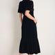 Celeste Silk Velvet Dress - Black