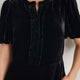 Celeste Silk Velvet Dress - Black