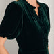 Celeste Silk Velvet Dress - Evergreen