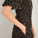 Celeste Silk Velvet Dress - Leopard