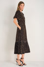 Celeste Silk Velvet Dress - Leopard