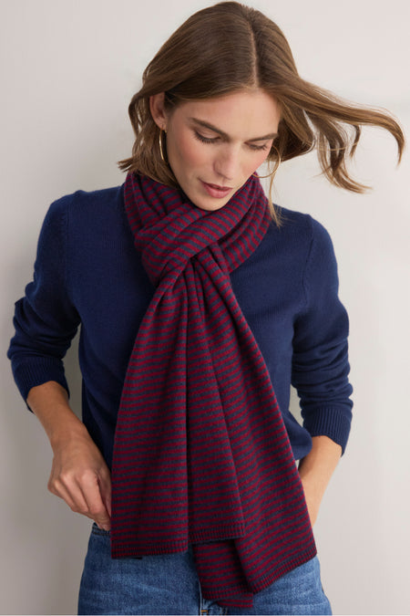 Celina Scarf - Midnight/Aubergine