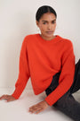 Liana Chunky Crew Neck Jumper - Paprika Orange