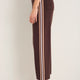 Chloe Travel Knit Trousers - Cocoa Side Stripe