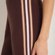 Chloe Travel Knit Trousers - Cocoa Side Stripe