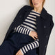 Chrissie Cashmere Jumper - Ecru/Midnight Stripe