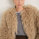 Cameron Shaggy Faux Fur Jacket - Oyster