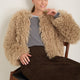 Cameron Shaggy Faux Fur Jacket - Oyster