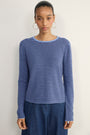 Chrissie Cashmere Jumper - Midnight/Chambray Blue Micro Stripe