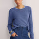 Chrissie Cashmere Jumper - Midnight/Chambray Blue Micro Stripe