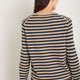 Chrissie Cashmere Jumper - Oat/Charcoal/Metallic Stripe