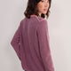 Chrissie Cashmere Jumper - Raisin/Pink Micro Stripe
