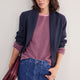Chrissie Cashmere Jumper - Raisin/Pink Micro Stripe