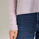 Chrissie Cashmere Jumper - Silver/Blossom Pink Micro Stripe