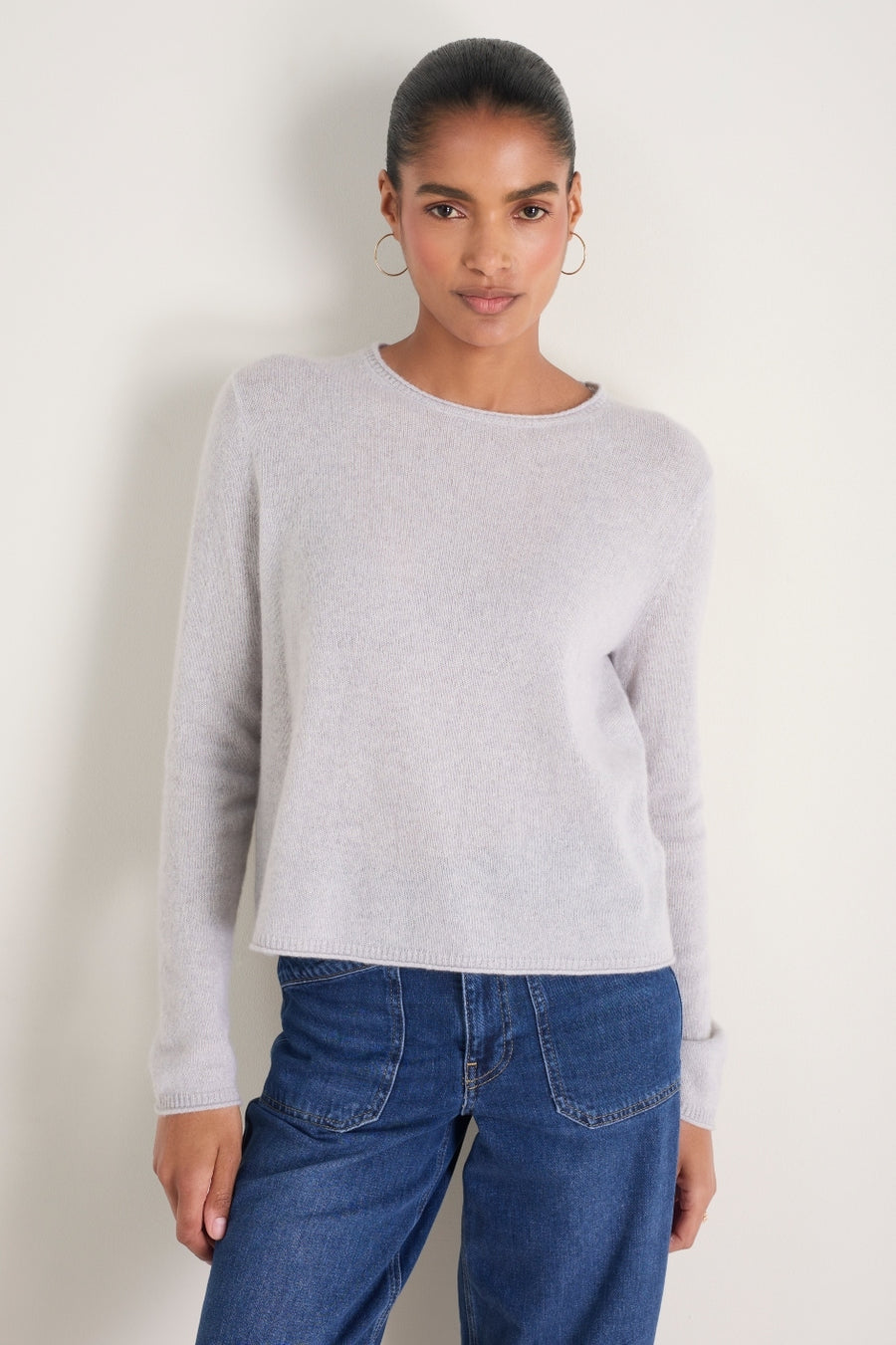 Chrissie Cashmere Jumper - Silver Shimmer