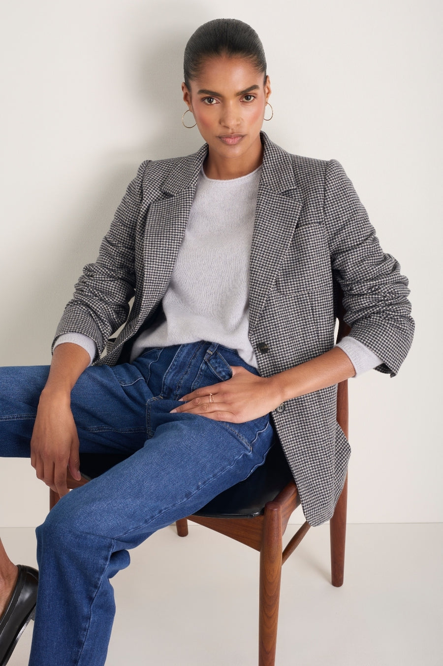 Chrissie Cashmere Jumper - Silver Shimmer