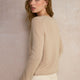 Chrissie Cashmere V-Neck Jumper - Oat Sparkle