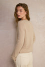 Chrissie Cashmere V-Neck Jumper - Oat Sparkle