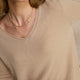 Chrissie Cashmere V-Neck Jumper - Oat Sparkle
