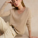 Chrissie Cashmere V-Neck Jumper - Oat Sparkle