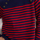 Clemence Jumper - Red/Midnight Stripe