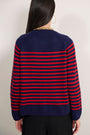 Clemence Jumper - Red/Midnight Stripe