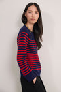 Clemence Jumper - Red/Midnight Stripe