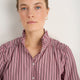 Clemmy Classic Shirt - Deep Fig/Raspberry Pink Stripe