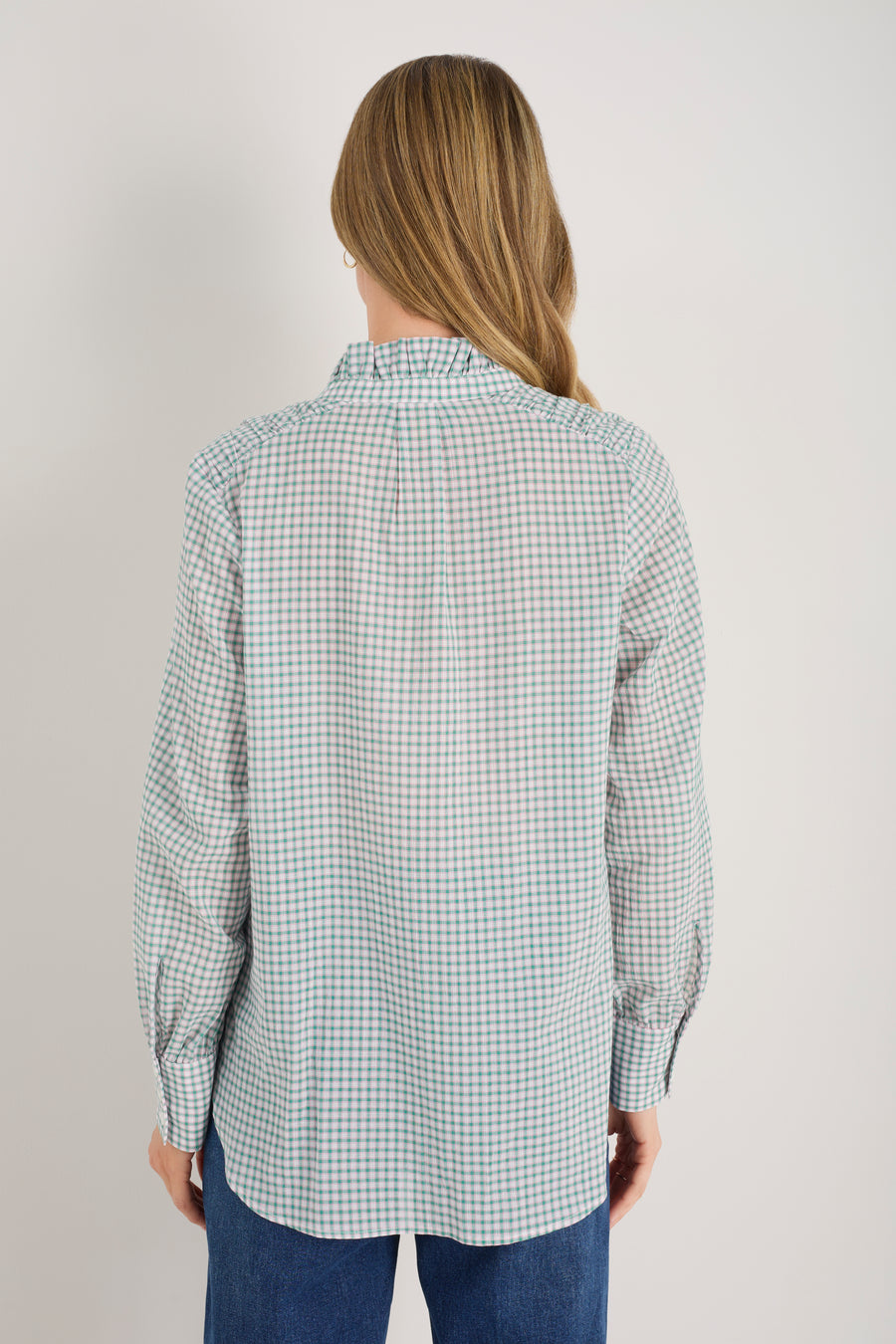 Clemmy Classic Shirt - Green/Pink Check