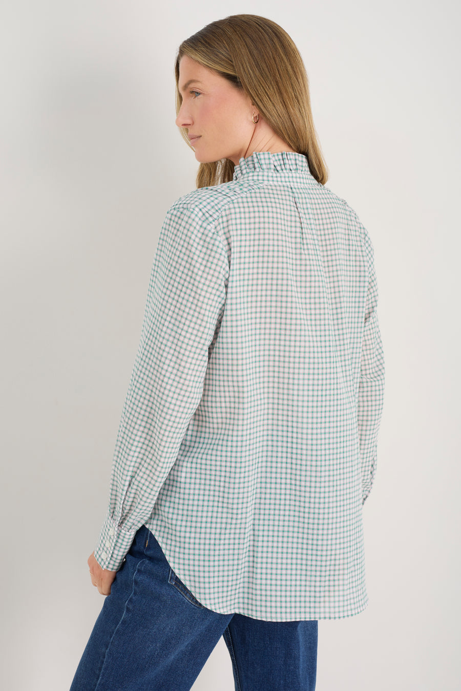 Clemmy Classic Shirt - Green/Pink Check