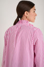 Clemmy Classic Shirt - Raspberry Pink/Ivory Stripe