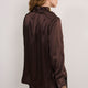 Clemmy Silk Satin Blouse - Cocoa