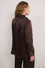 Clemmy Silk Satin Blouse - Cocoa