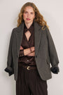 Clemmy Silk Satin Blouse - Cocoa