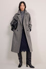 Isla Double Breasted Coat - Check