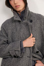 Isla Double Breasted Coat - Check