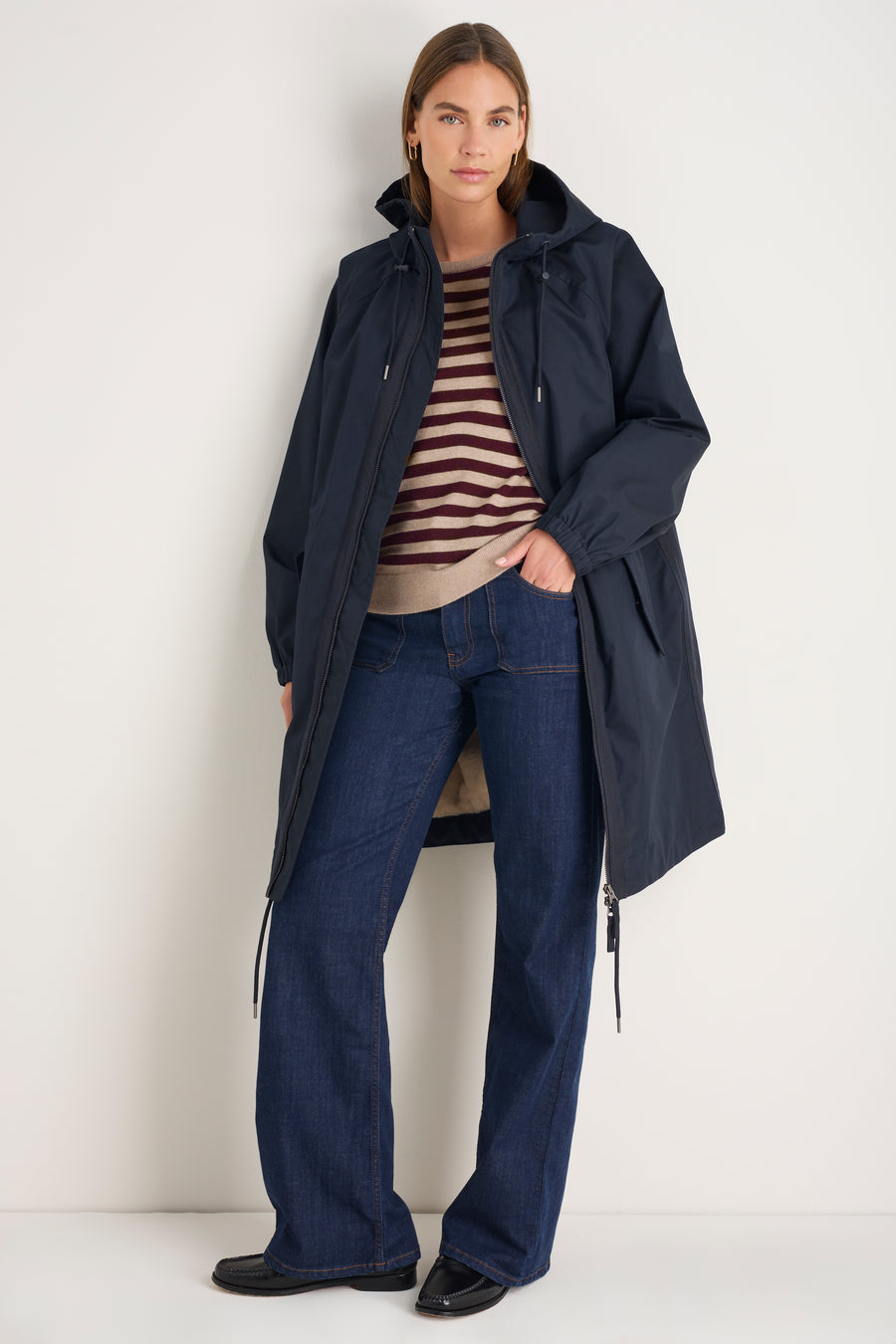 Colette Waterproof 3-In-1 Long Lined Raincoat - Midnight