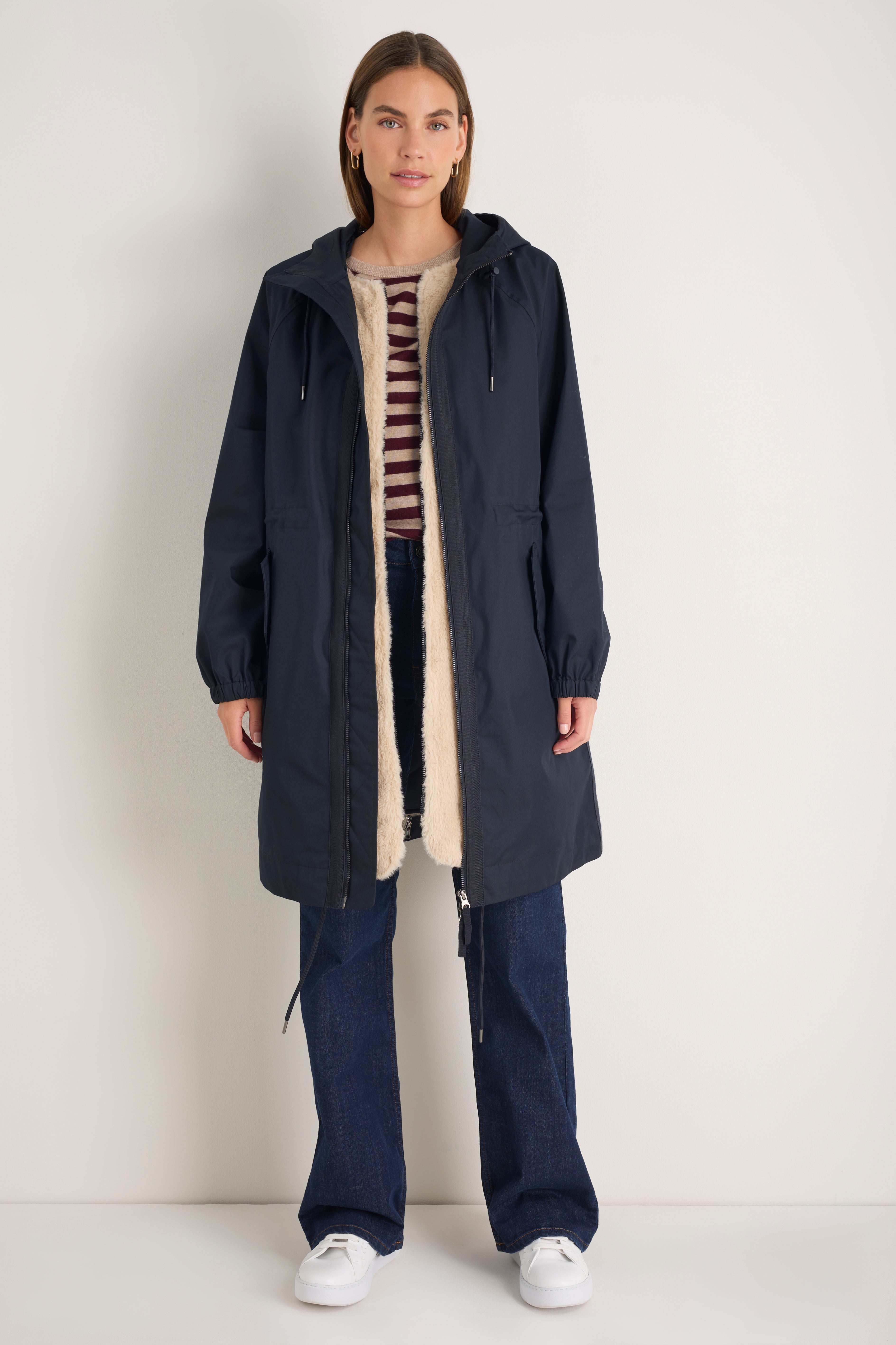 Colette Waterproof 3-In-1 Long Lined Raincoat - Midnight – WYSE London